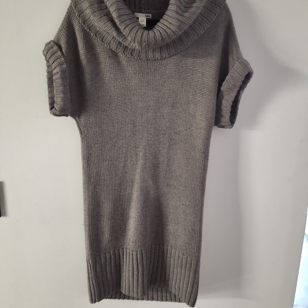 H&M Gray Cowl Neck Sweater Dress